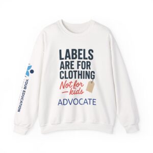 Advocate Crewneck Sweatshirt, Education Support, Not for Kids, Activist Clothing, Gift for Teachers, Advocacy Apparel
