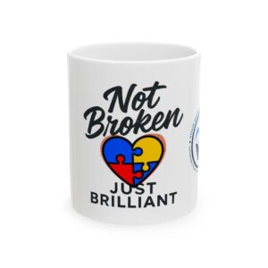 Autism Awareness Ceramic Mug - Not Broken, Just Brilliant - Inspirational Gift, Puzzle Piece Design, Eco-Friendly Coffee Cup, Unique [...]