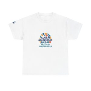 Autism Awareness Tee, Unisex Heavy Cotton Shirt, Autism Acceptance, Supportive Apparel, Gift for Autism Awareness Month, Advocacy Clothing