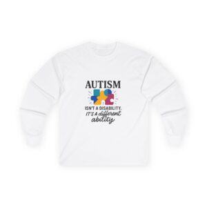 Autism Awareness Long Sleeve Tee, Unisex Cotton Shirt, Gift for Educators, Special Needs Apparel, Awareness Month Clothing