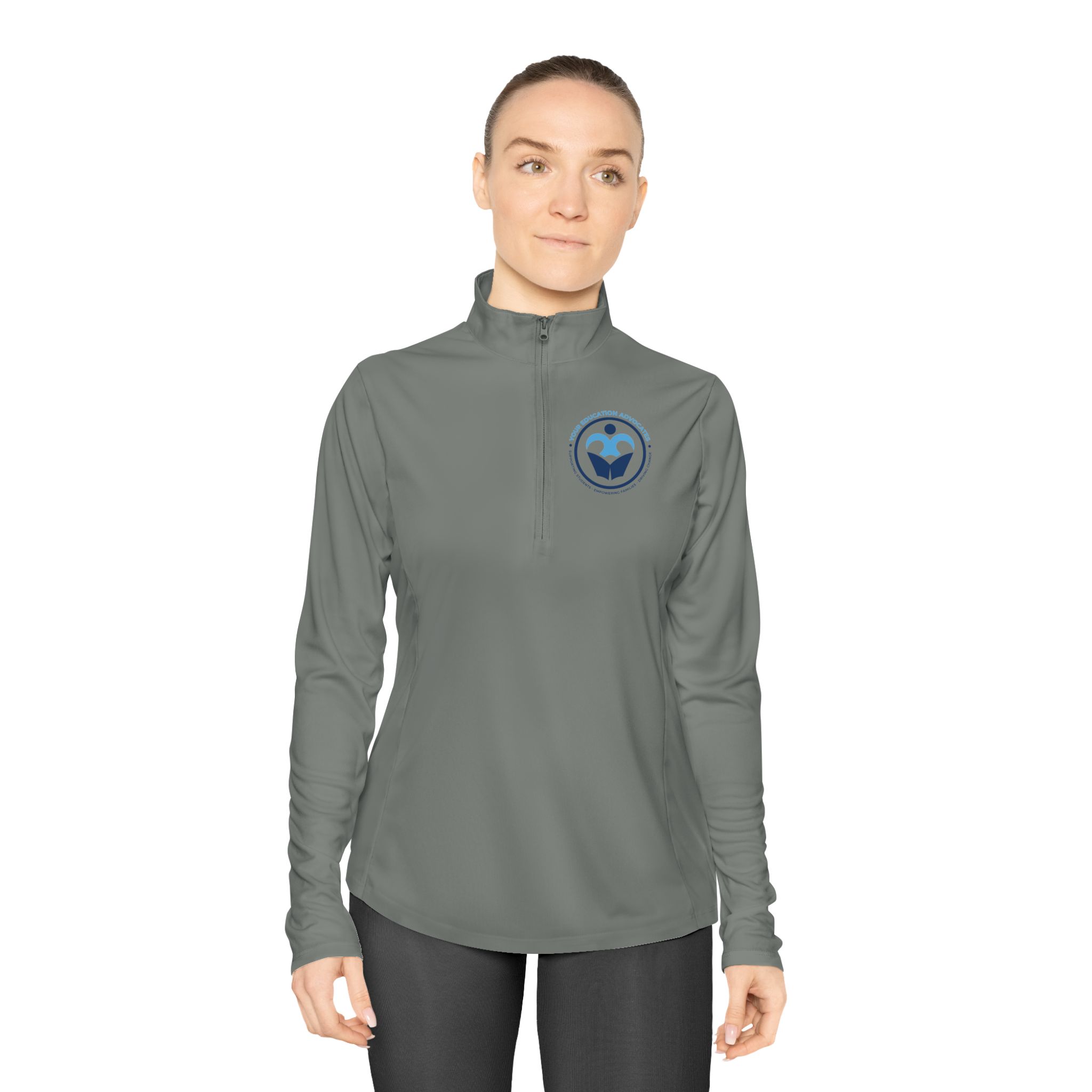 Ladies Quarter-Zip Pullover – Youth Education Advocates Logo - Image 6