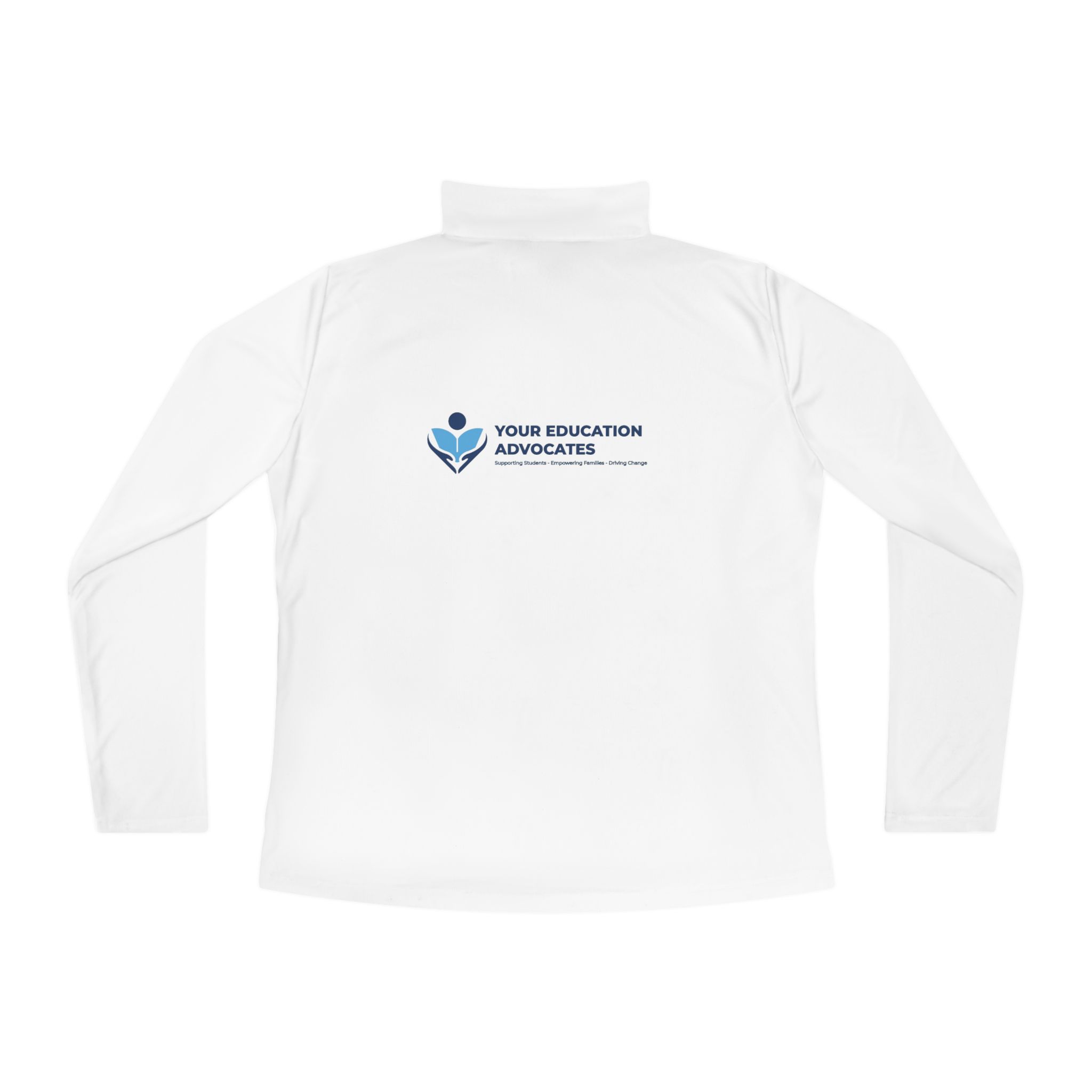 Ladies Quarter-Zip Pullover – Youth Education Advocates Logo - Image 2